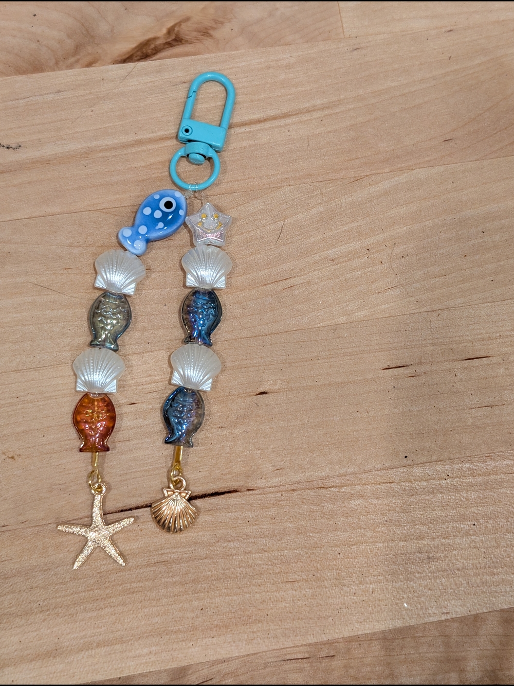 Turquoise Beach Charm Keychain Bag Accessory